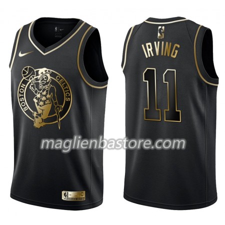 Maglia NBA Boston Celtics Kyrie Irving 11 Nike Nero Golden Edition Swingman - Uomo